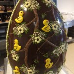 Emperor sized Easter Egg with hand drawn chocolate decoration