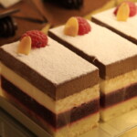 Chocolate, almond and raspberry.