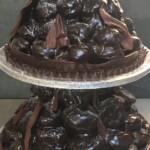 Two tier profiterole wedding tower.